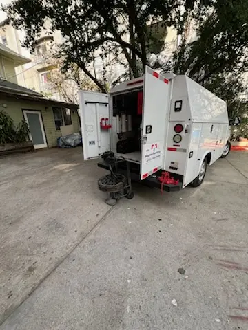 Magnet Plumbing service vehicle on-site for Slab Leak Repair in Stuart